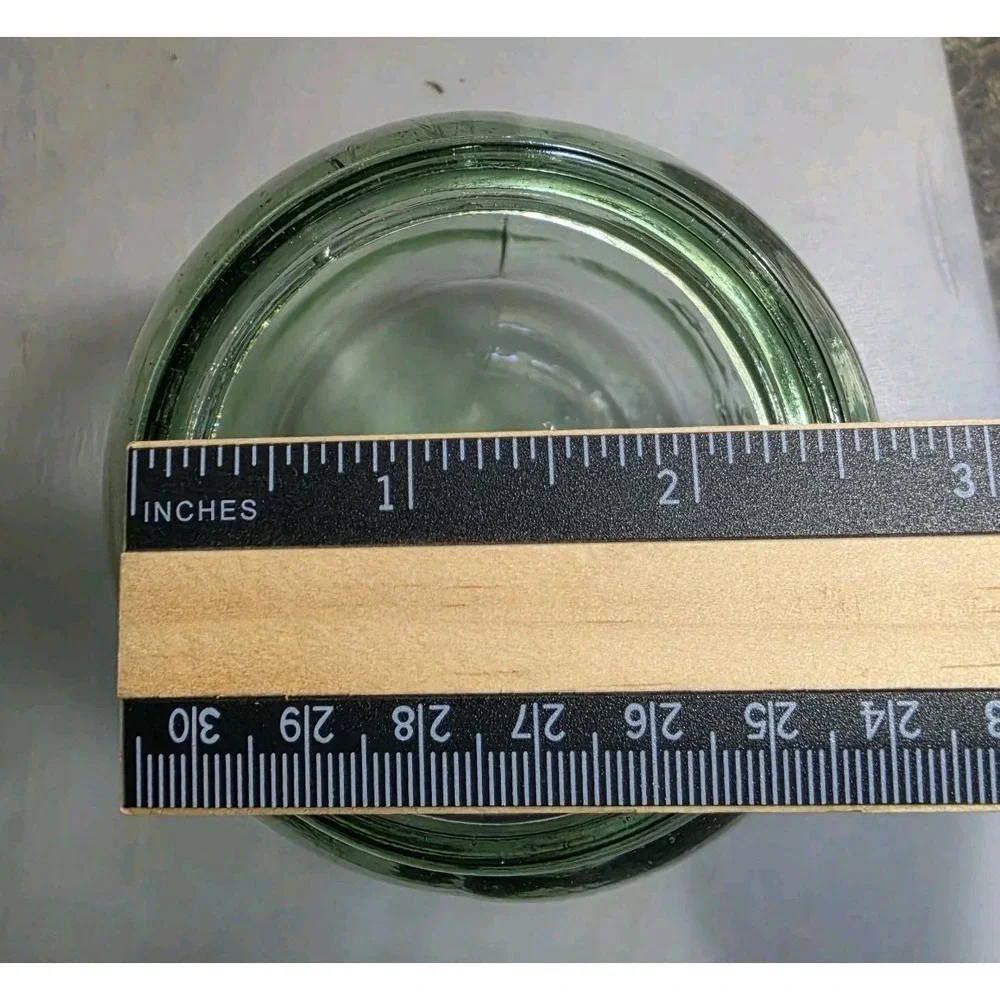 Mason's Patent Nov. 30th 1858 Light Green Fruit Jam Jar With Ball Lid 9.25
